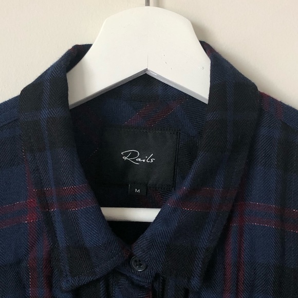 Rails | Hunter Midnight Merlot Gold Flannel Shirt - Picture 3 of 9